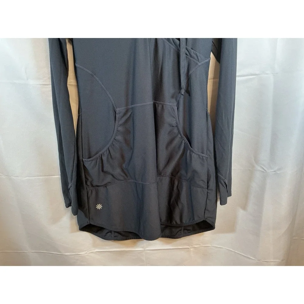 Womens Athleta wick it wader swim cover up Hooded Long Sleeve Grey Size‎ S